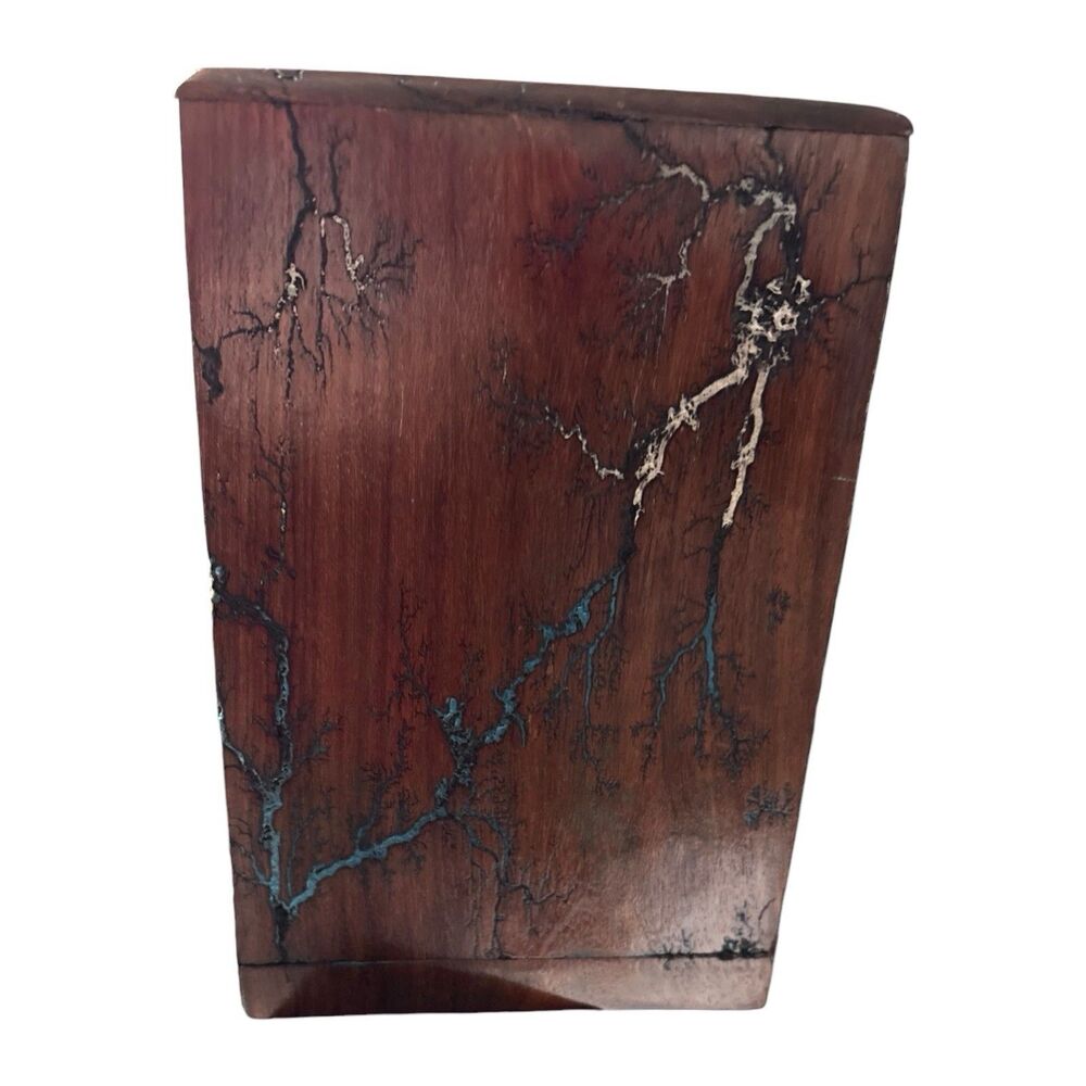 Wooden Block 9" x 5.8" x 4.8"  with Epoxy Resin Home Decor